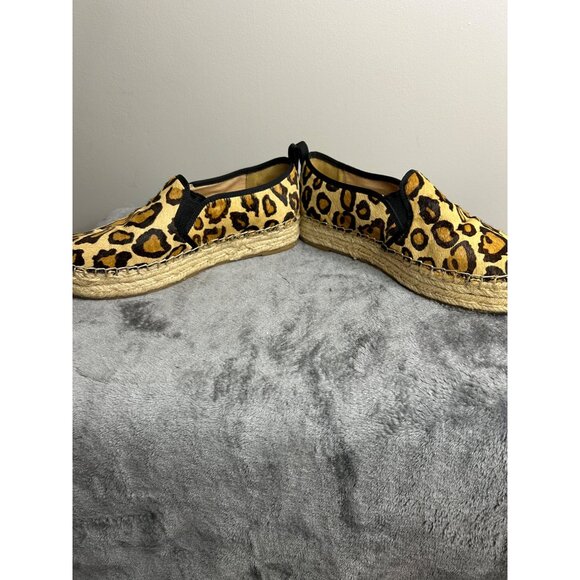 Sam Edelman Carrin Calf Hair Platform Slip on Shoes Espadrilles Flats Women's 7 - Picture 7 of 8